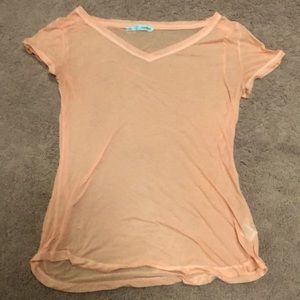 Orange see-through T-shirt